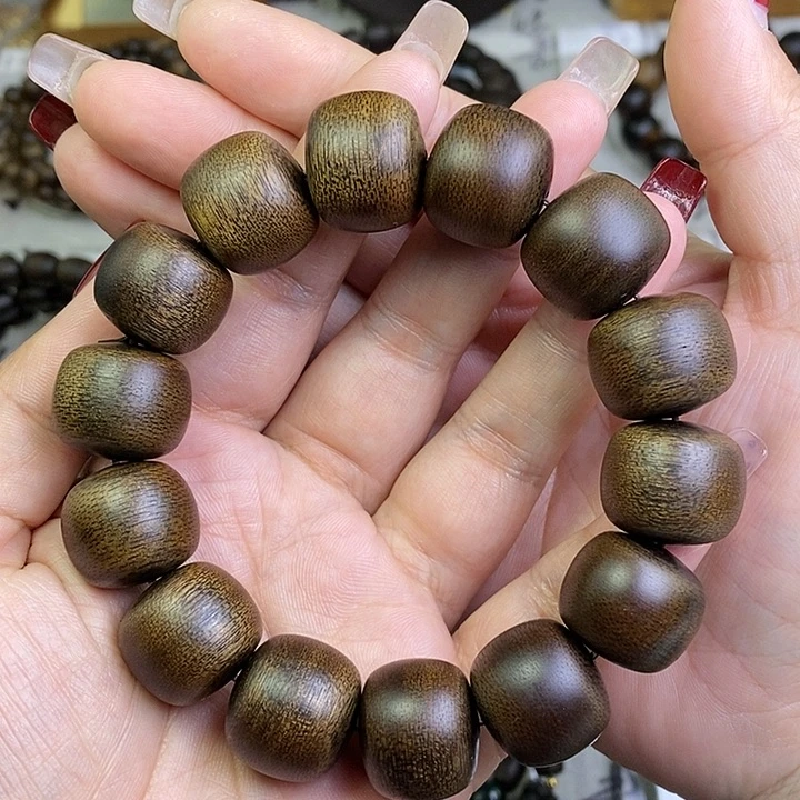 沉香手串?****?越南芽庄白棋楠玉化沉水