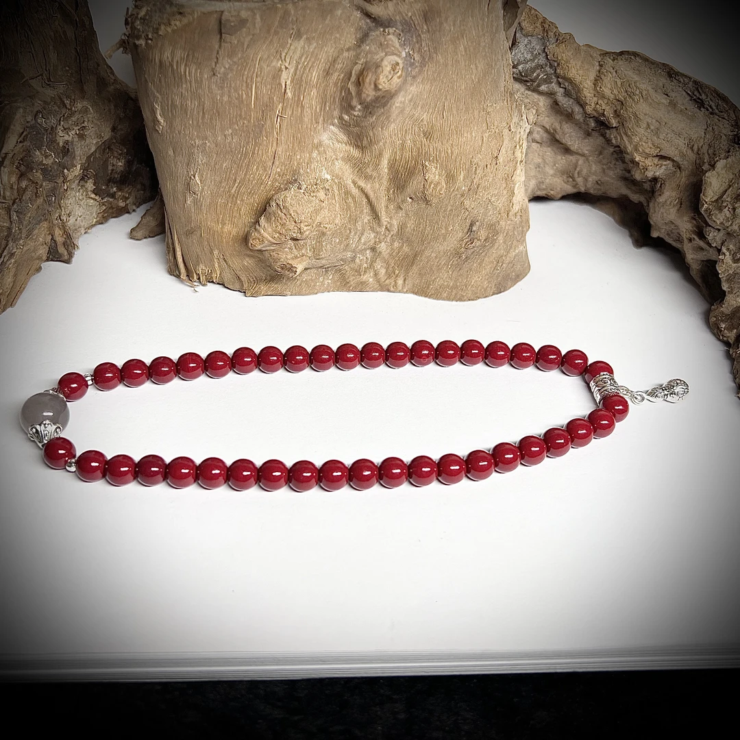 天然辰砂海棠手串（无礼盒）@@@@@SP264