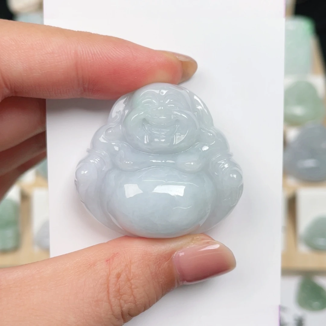 翡翠未镶嵌颈饰佛公