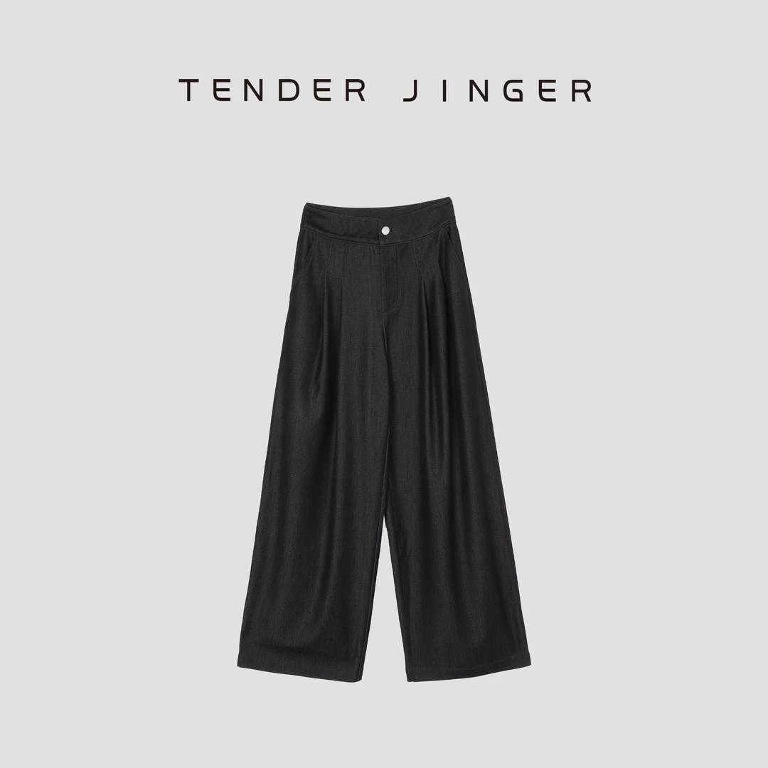 Tender Jinger【黑标】简约款式垂感休闲阔腿裤T52WY355D