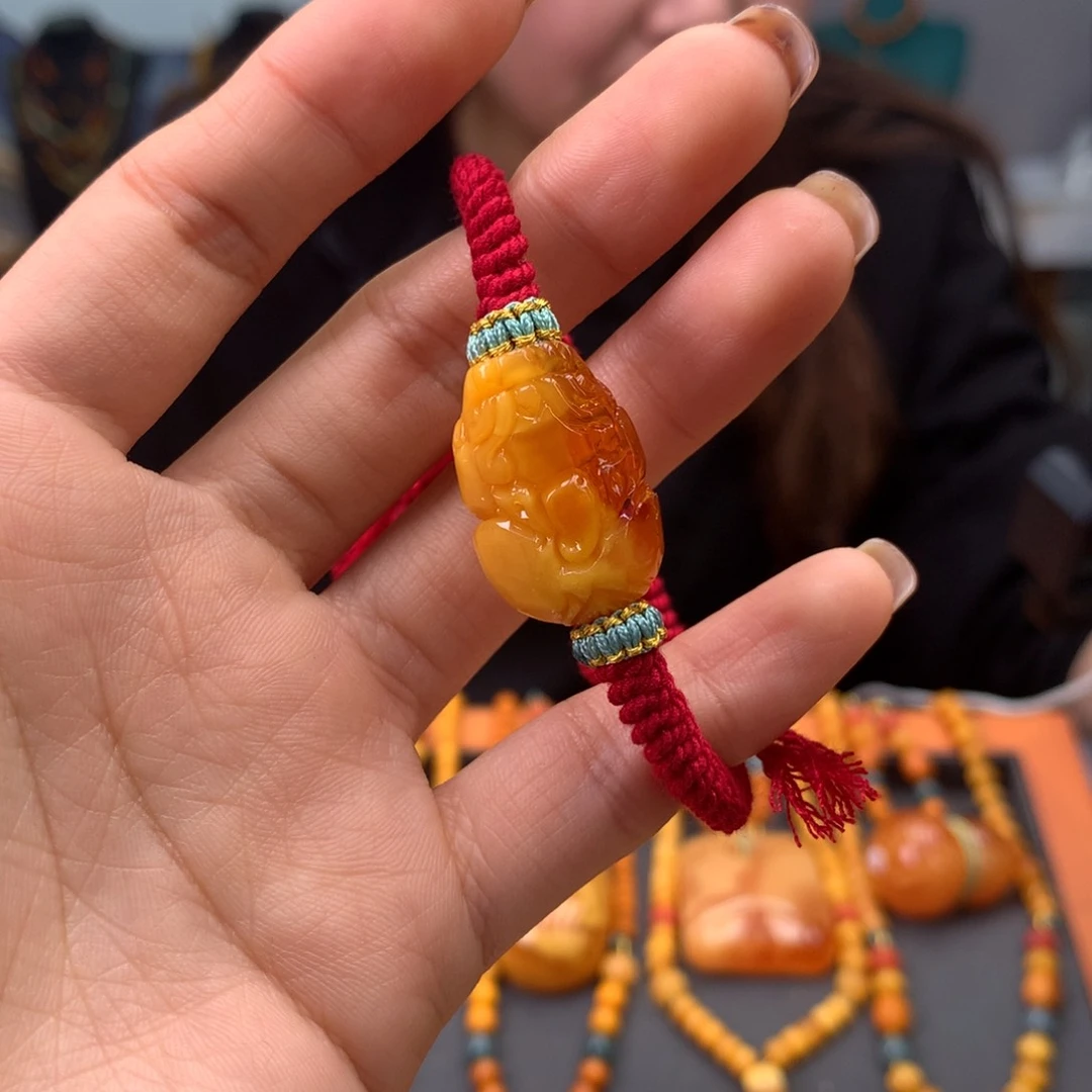 蜜蜡手绳未镶嵌天然