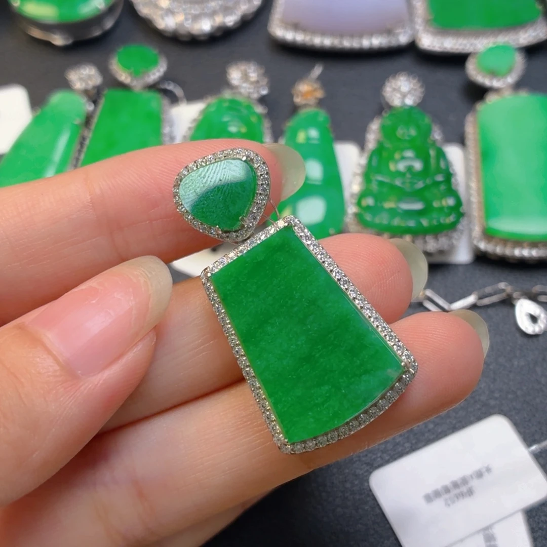 翡翠银S925镶嵌颈饰