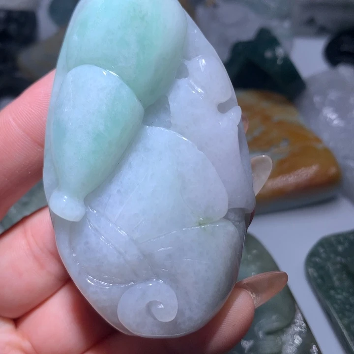 翡翠未镶嵌颈饰保真天然A货翡翠