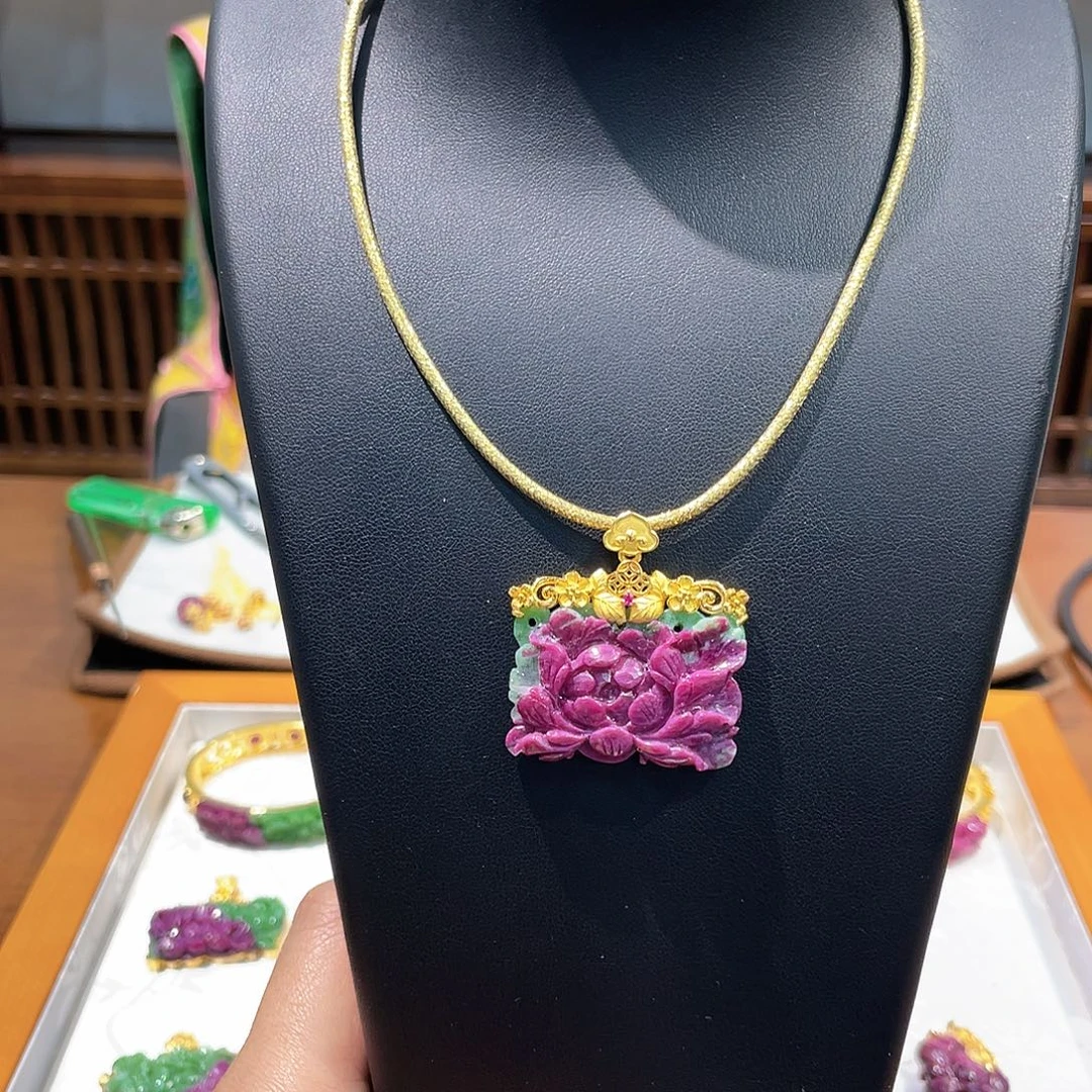 锦纶非金属吊坠红宝