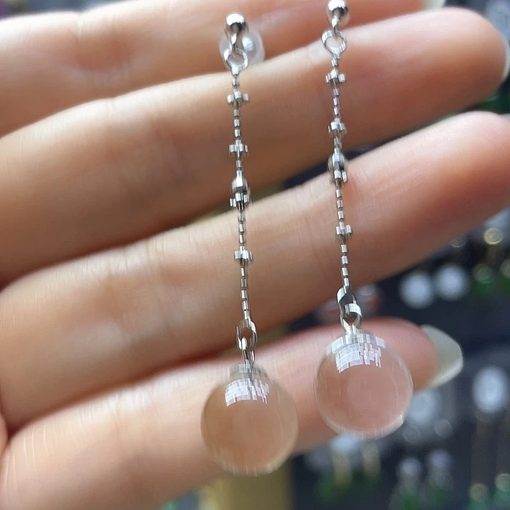银S925镶嵌耳饰水晶