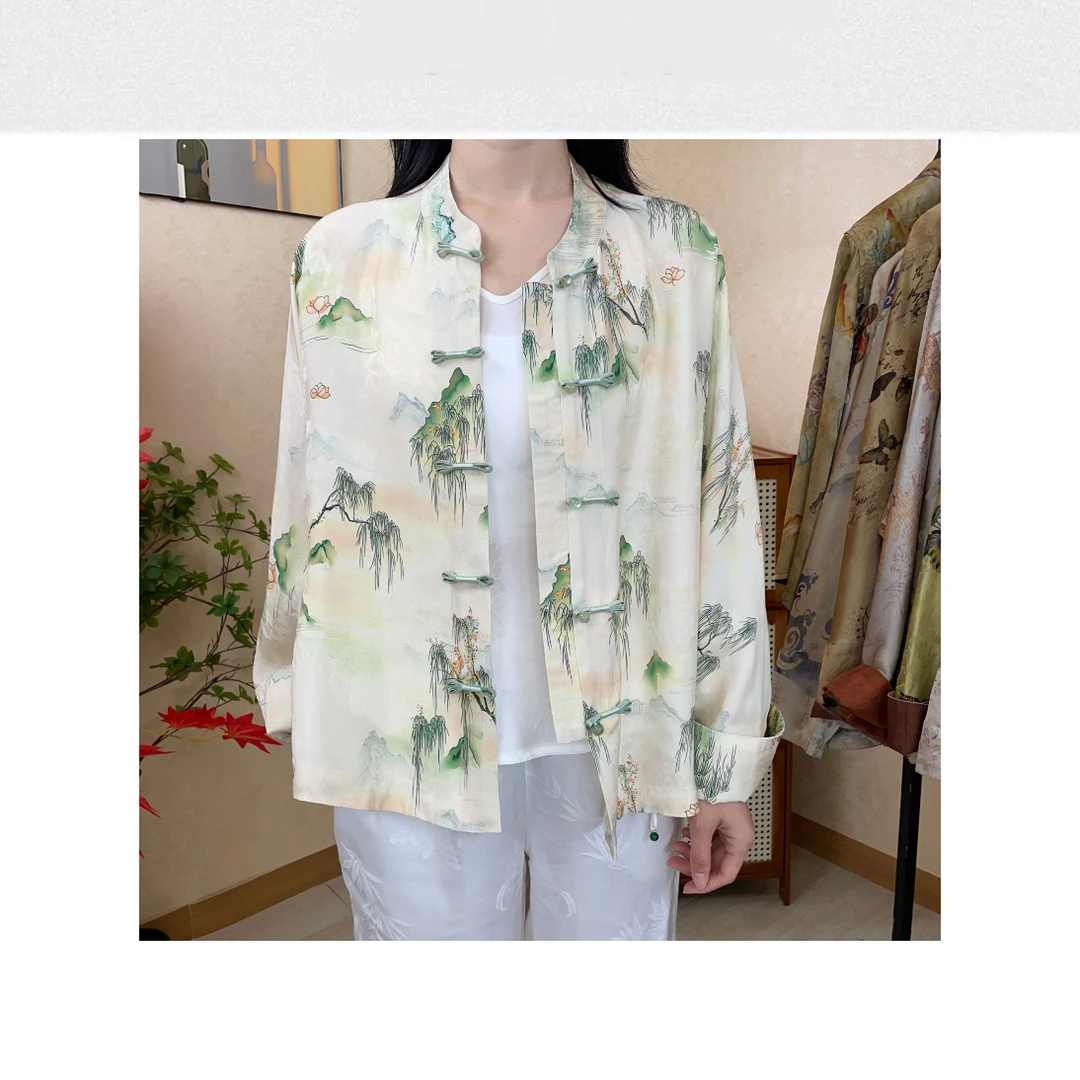 667 新款中式国风时尚洋气压花显瘦休闲外套