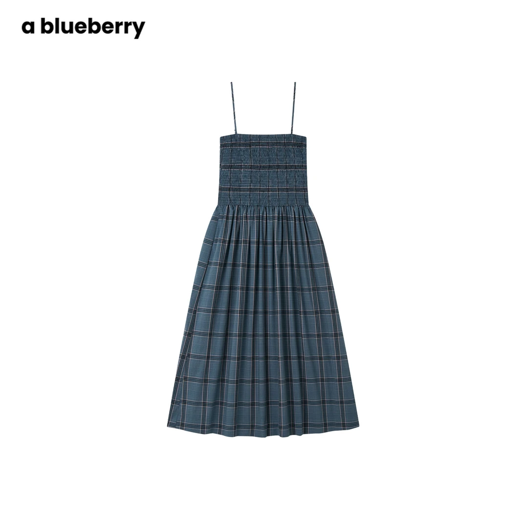 ablueberry 收腰格子连衣裙BAQ23232