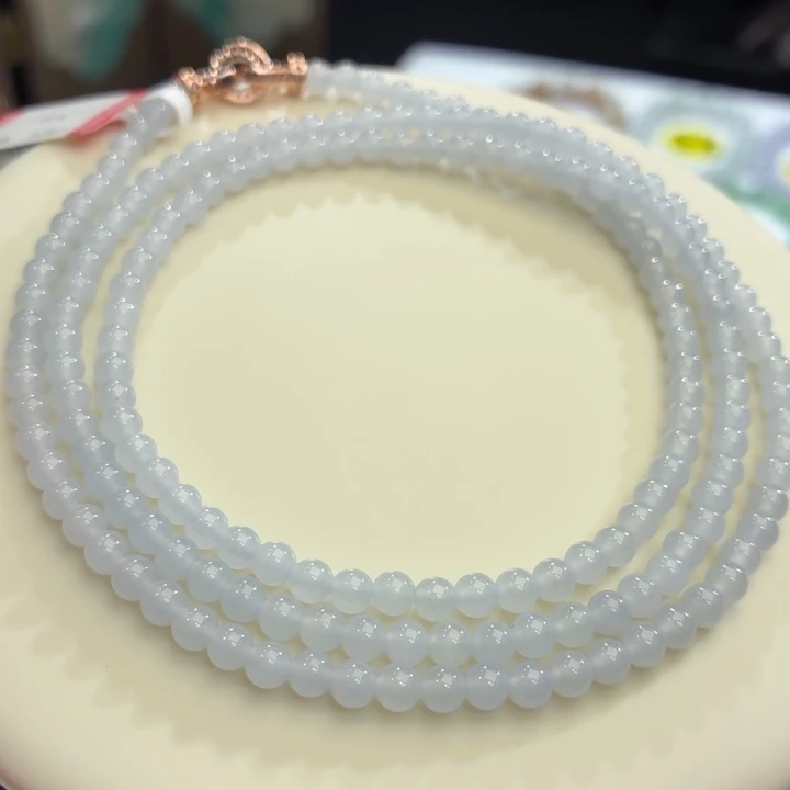 翡翠未镶嵌手链冰胶浅紫卡4