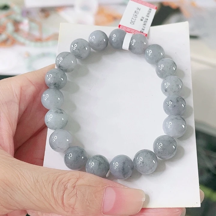 翡翠未镶嵌手链天然翡翠手串9.9mm左右