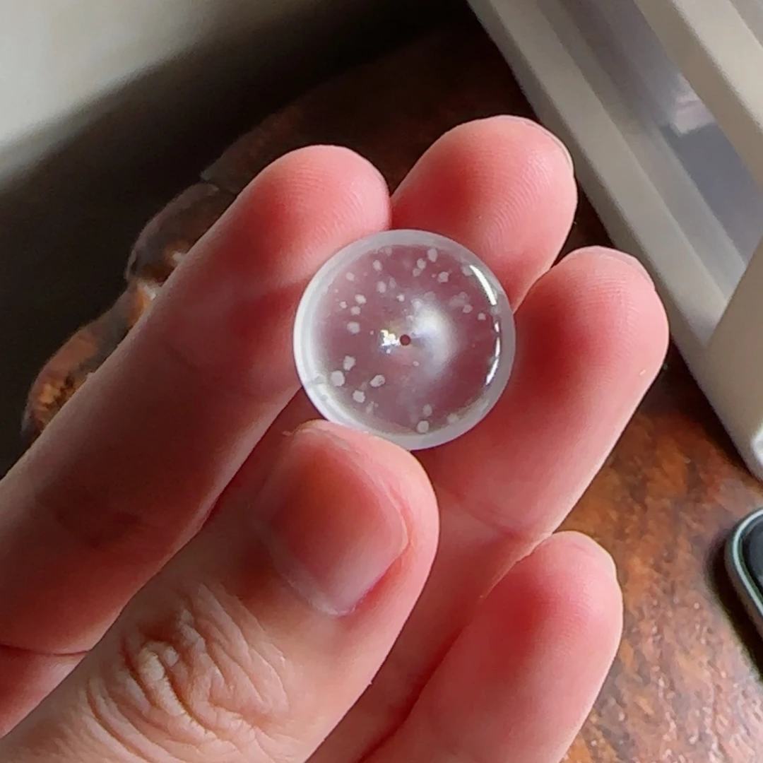 颈饰未镶嵌翡翠雪花棉平安扣