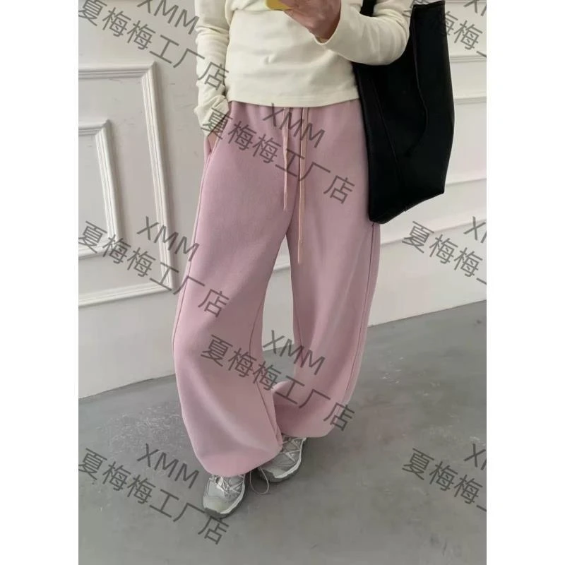 XMM.《Mm慵懒风加绒卫裤》.秋款时尚百搭潮流舒适款加绒卫裤-669831