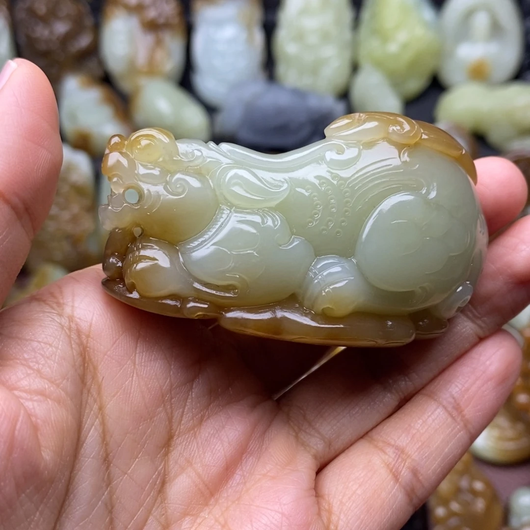 项链未镶嵌和田玉（糖玉）