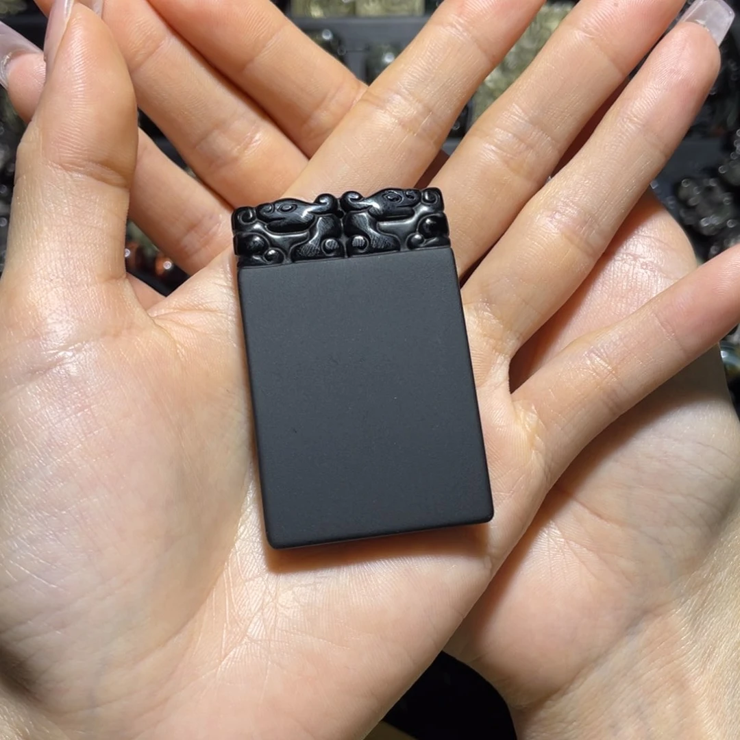 黑曜岩吊坠(不含链)未镶嵌এ****i