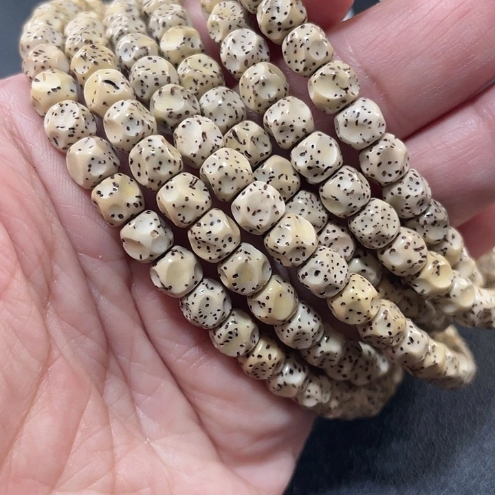 吊坠星月菩提雕刻无相120颗6*5