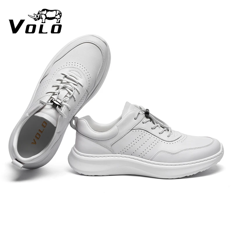 VOLO/犀牛低帮时尚真皮休闲鞋舒适透气潮鞋时尚休闲风夏季轻便
