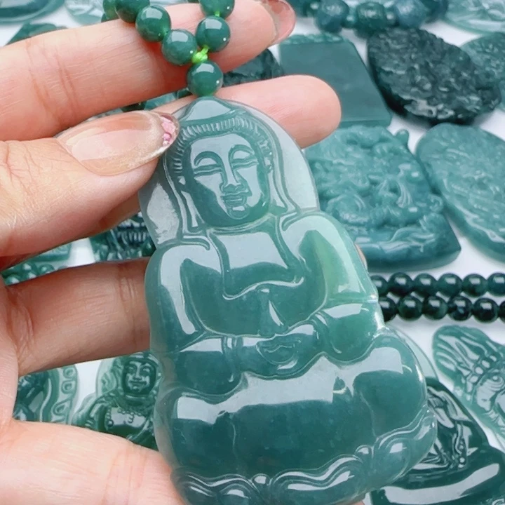 翡翠未镶嵌颈饰多样性发货天然A货翡翠