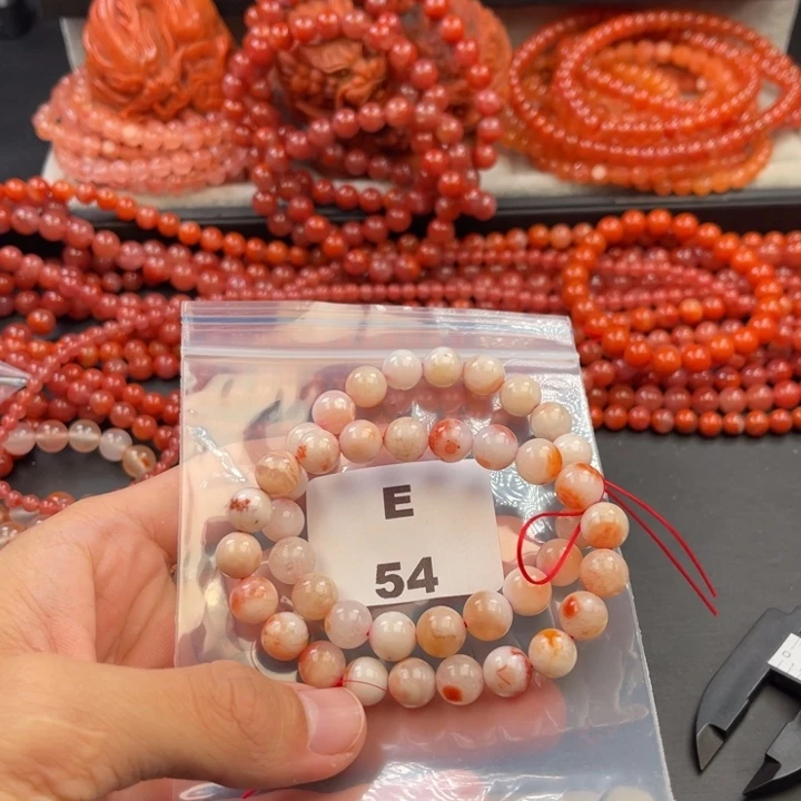 南红玛瑙未镶嵌多样性发货默认微瑕称重9mm