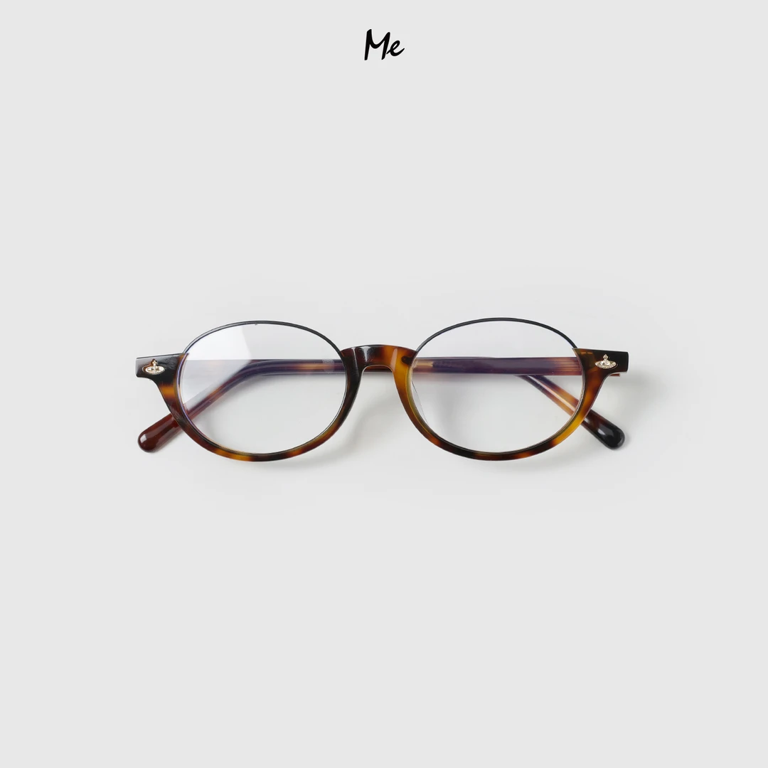 ME【琥珀下半框防蓝光镜框】女士小脸感百搭时尚设计感眼镜MESA4388