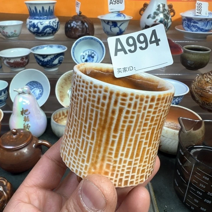 摆件994景德镇手工柴烧主人杯
