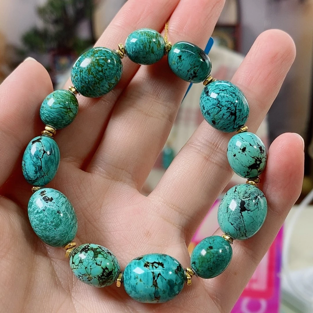 绿松石18K金镶嵌珠宝奇石