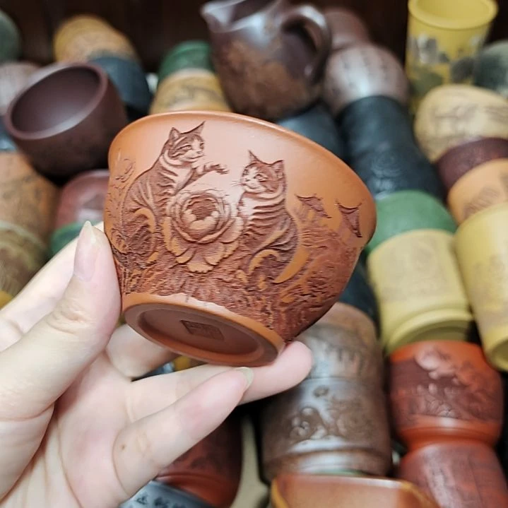 茶杯紫砂宜兴紫砂茶具正品