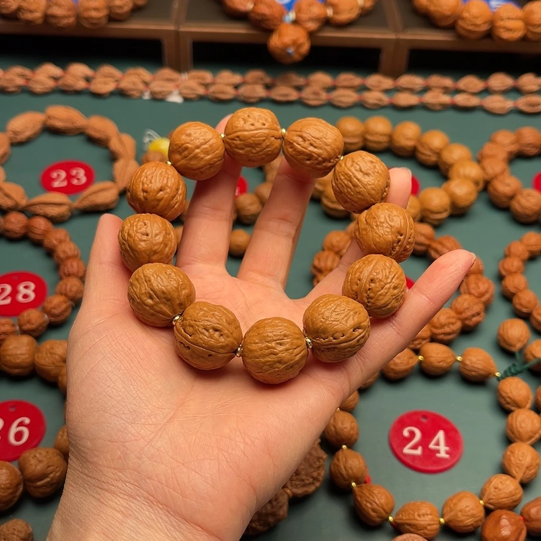 文玩核桃手串21尺寸面包鞋