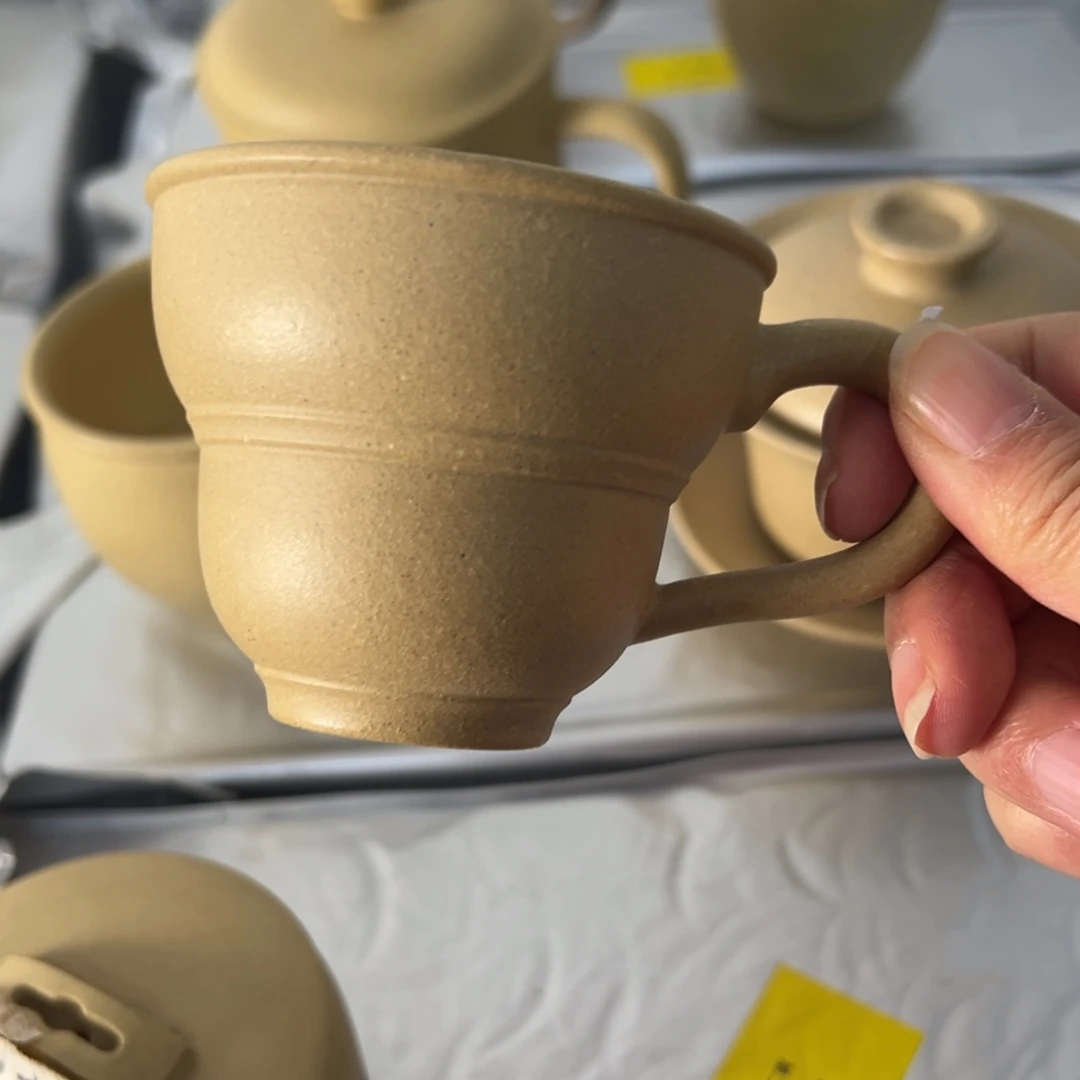 紫砂茶壶黄龙山原矿本绿