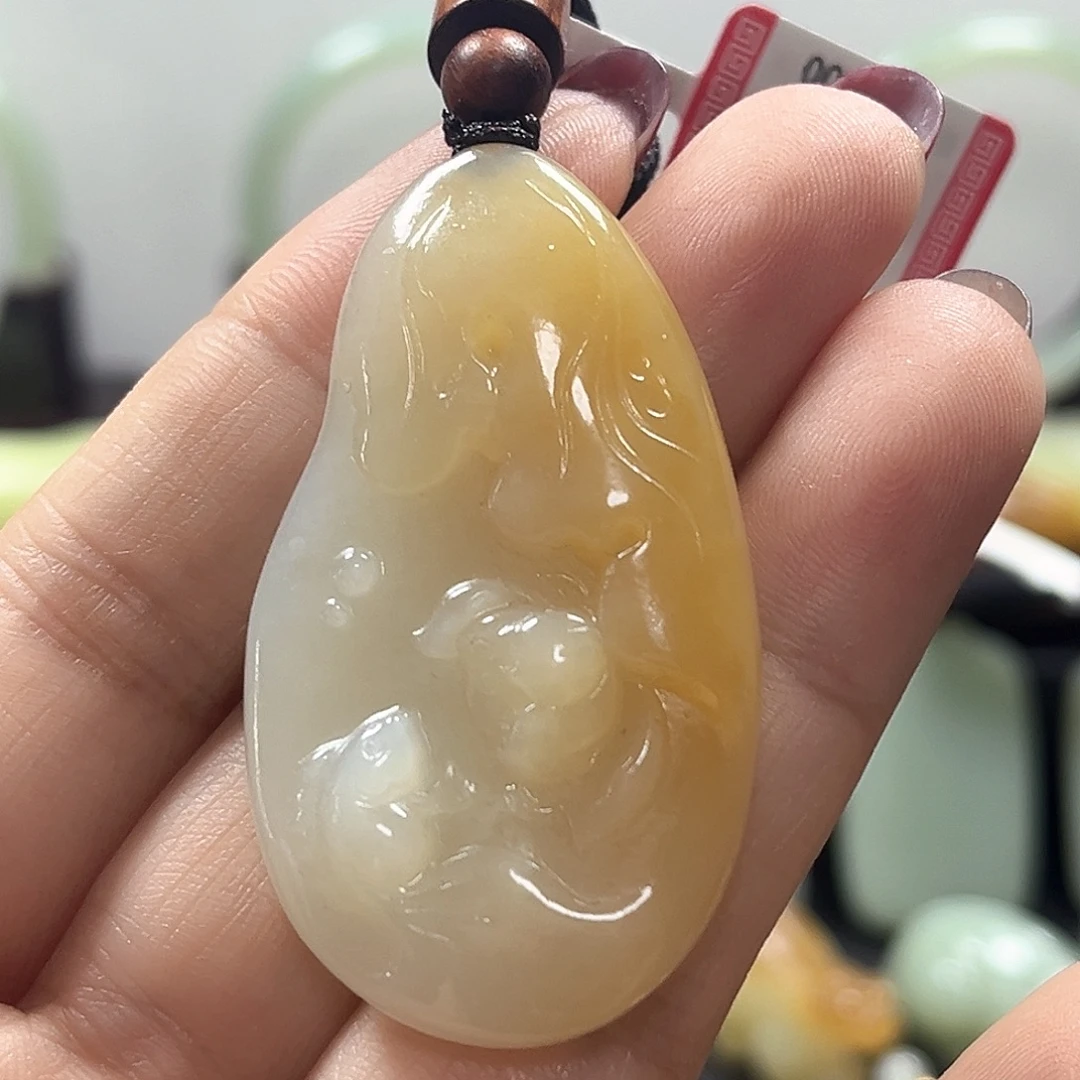 和田玉（糖玉）未镶嵌吊坠(不含链)