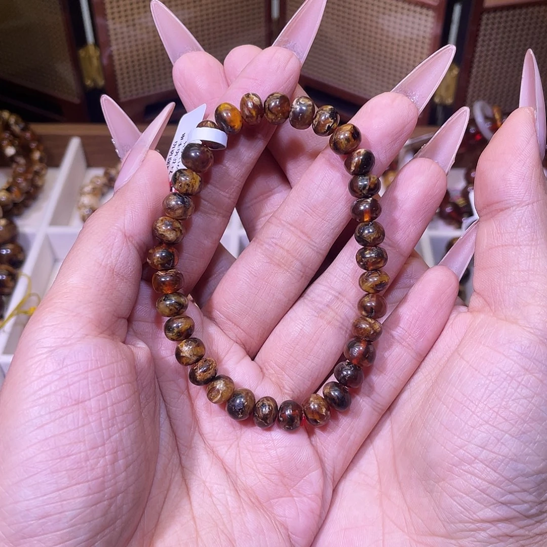 糖***饭琥珀未镶嵌裸石抚顺琥珀7+花蜡