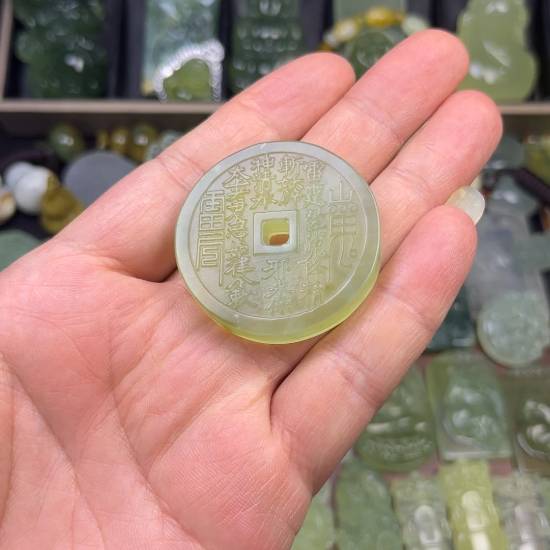 蛇纹石玉未镶嵌吊坠(不含链)