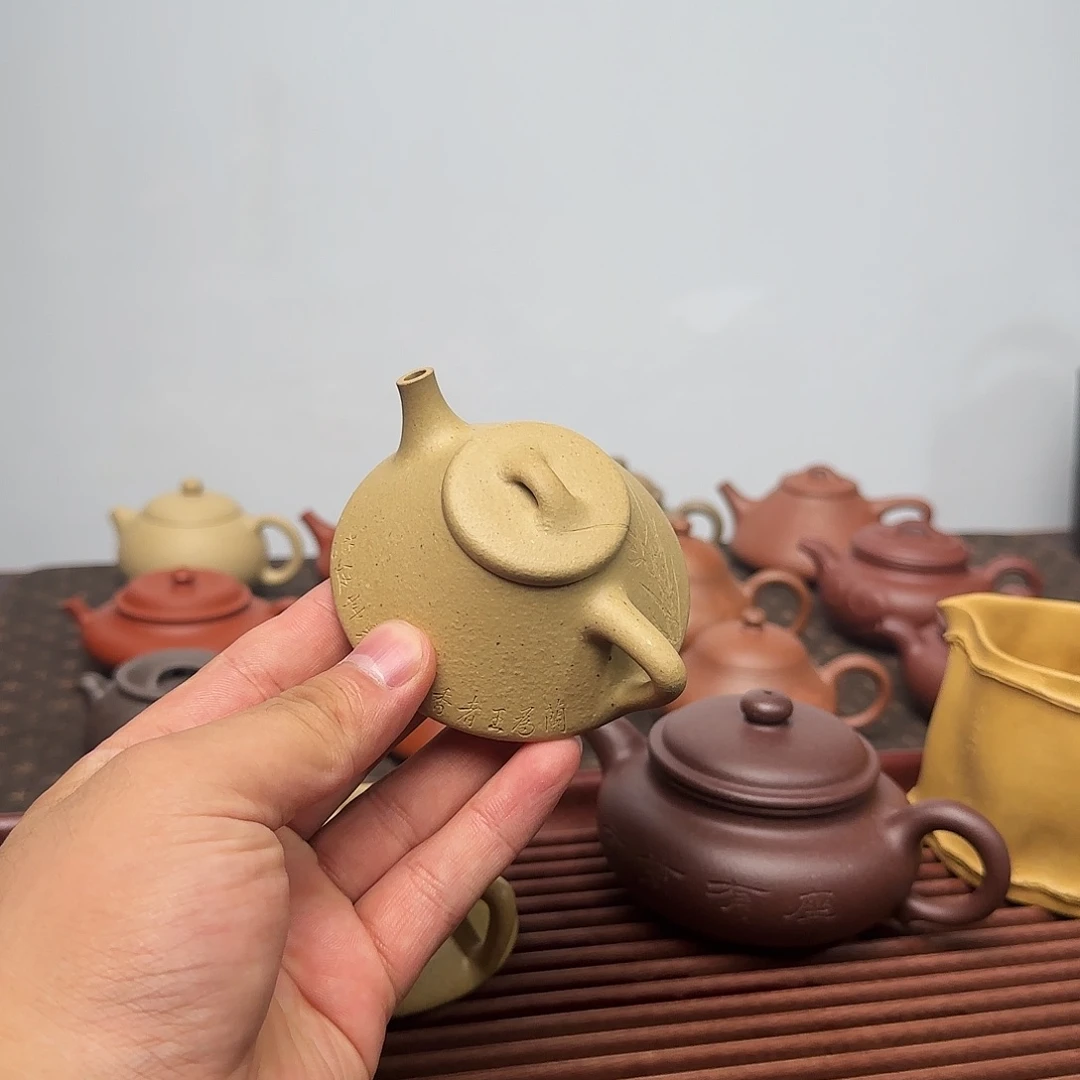 H***生茶壶紫砂微瑕小封釉默瓢90cc