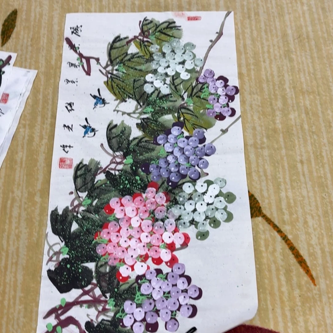 国画三尺作品花鸟1111