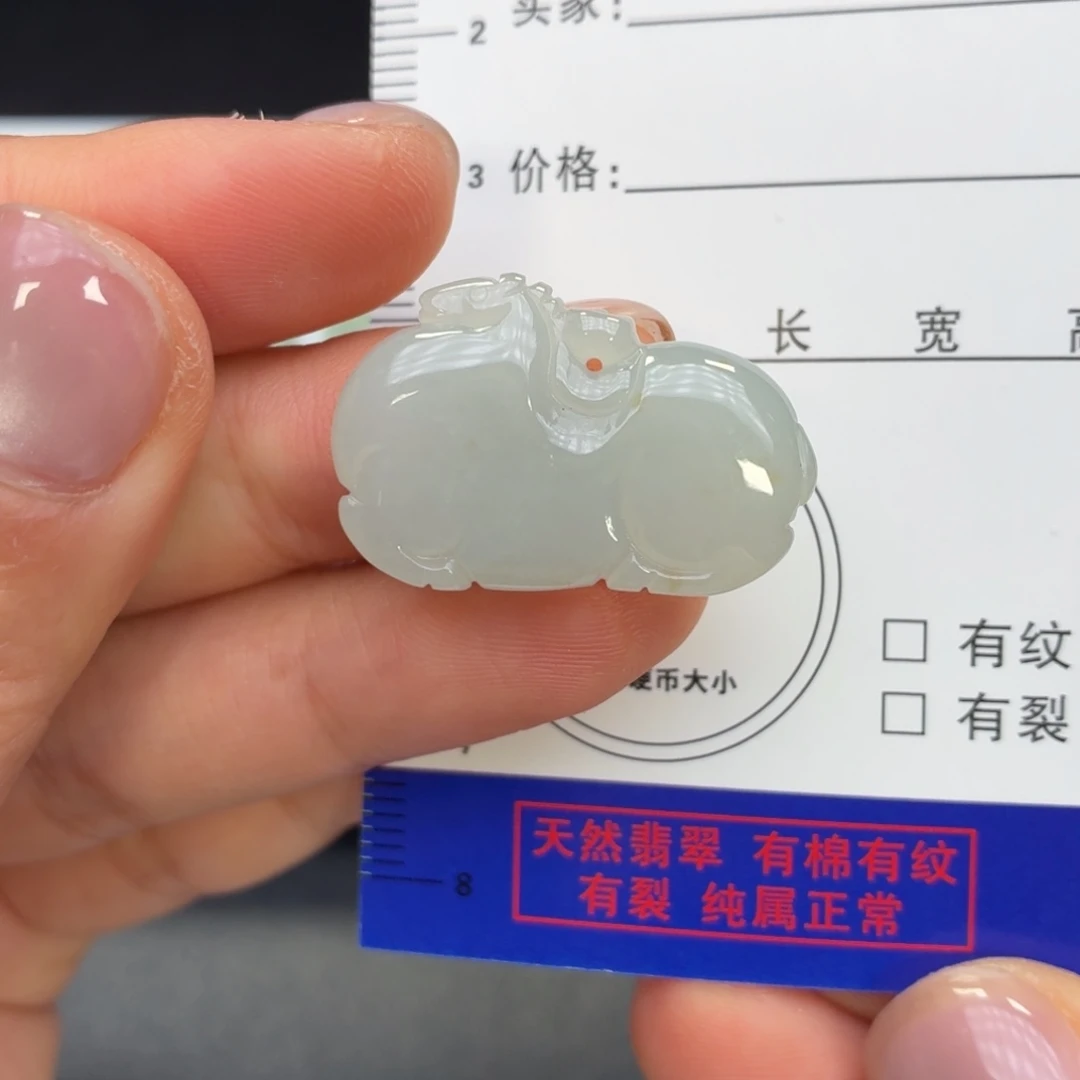 翡翠未镶嵌颈饰唐马
