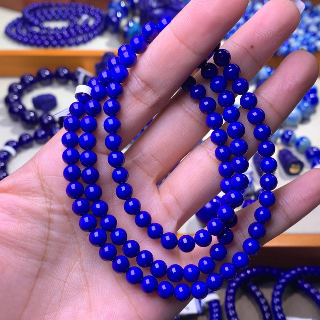 青金石未镶嵌手串5.8mm