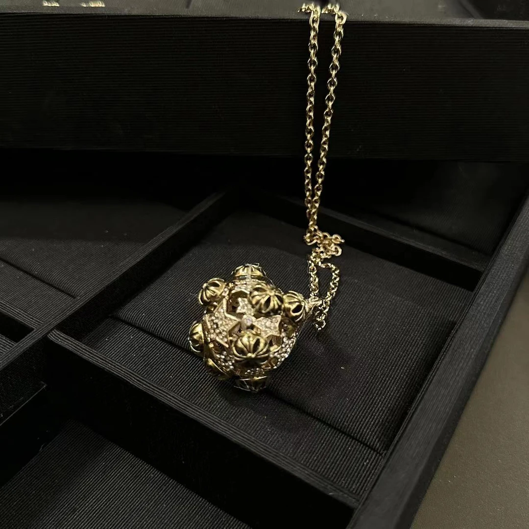 铜合金项链 镂空气质小球项链-90822