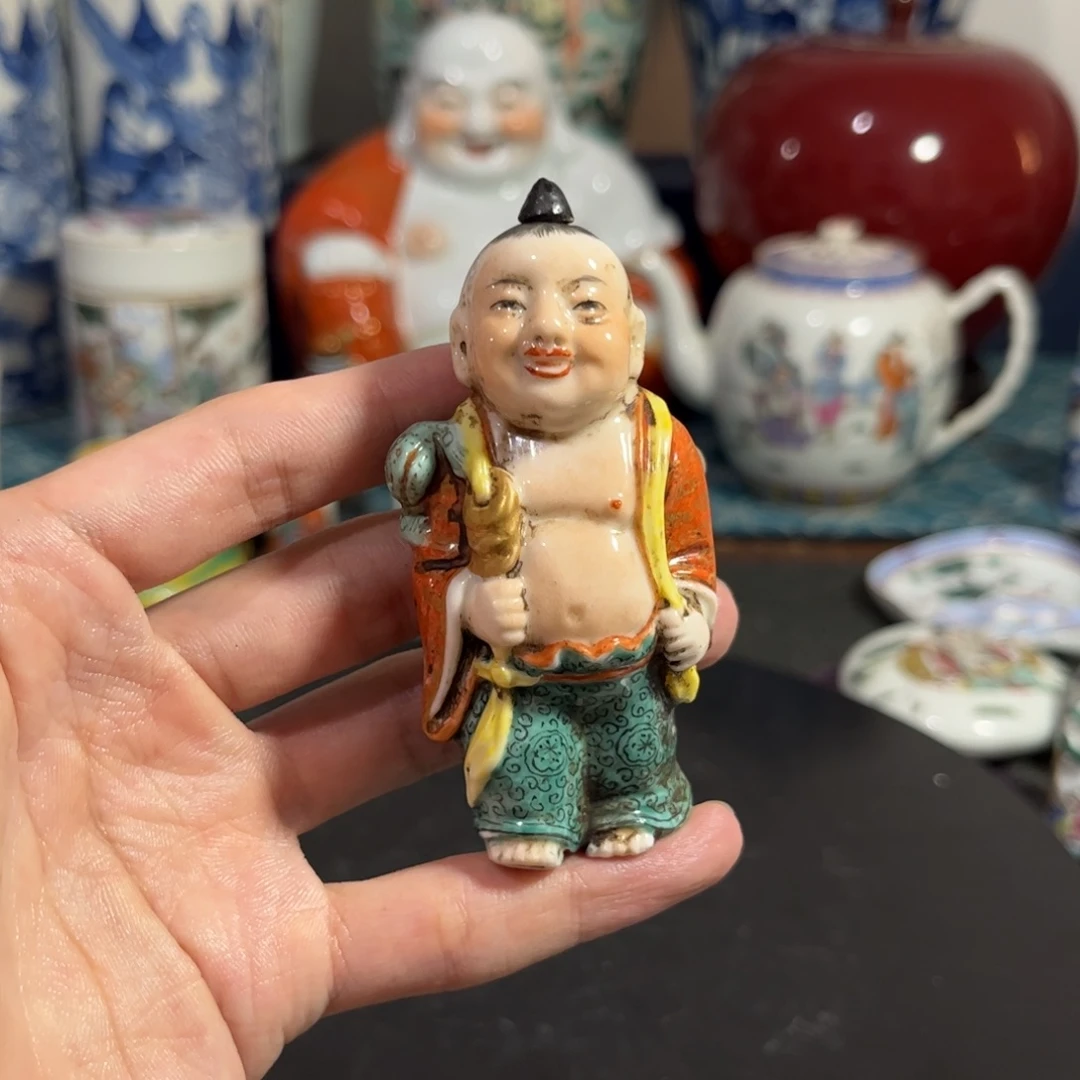 雕塑瓷刘海戏金蟾