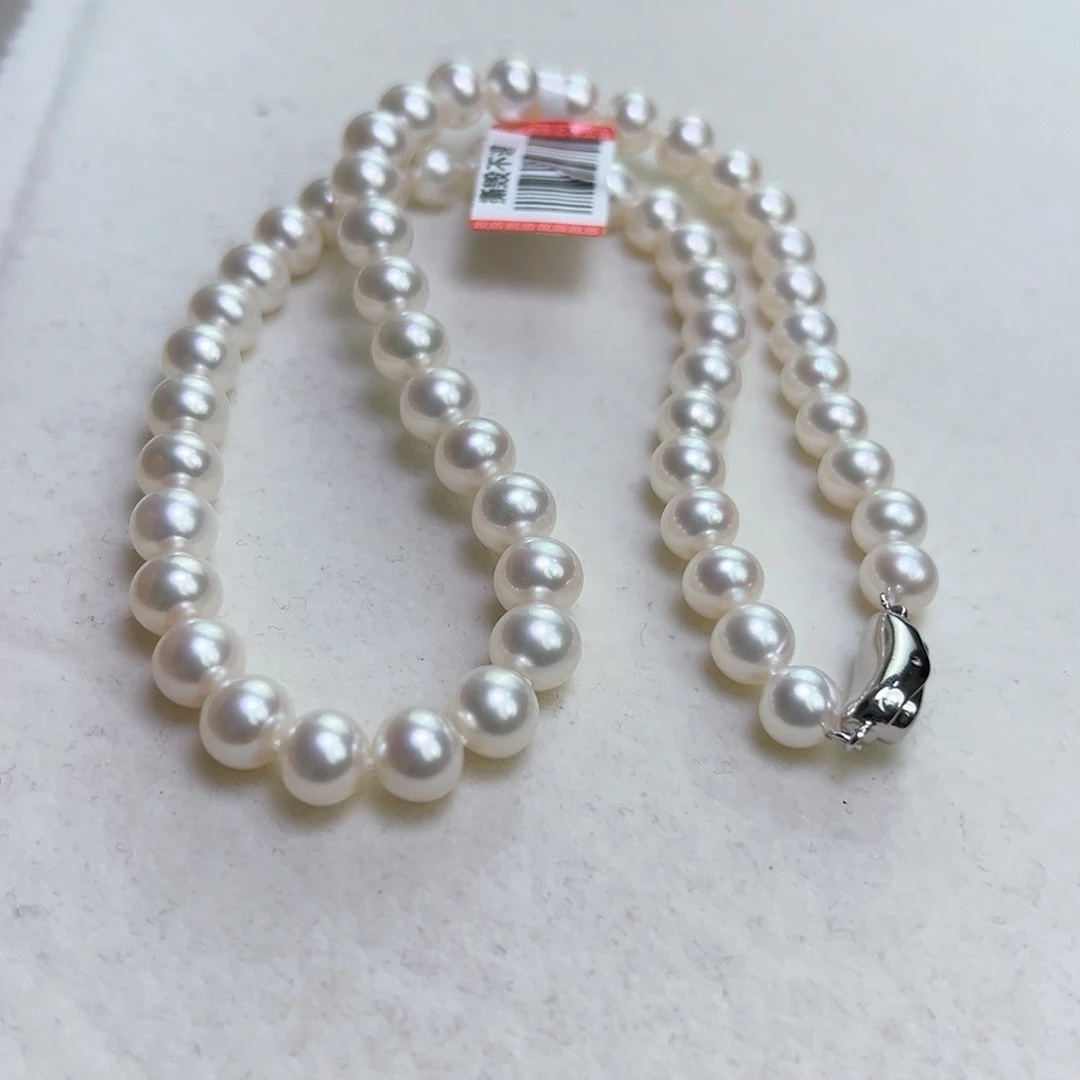 淡水珍珠颈饰银S925镶嵌8-9淡水珍珠
