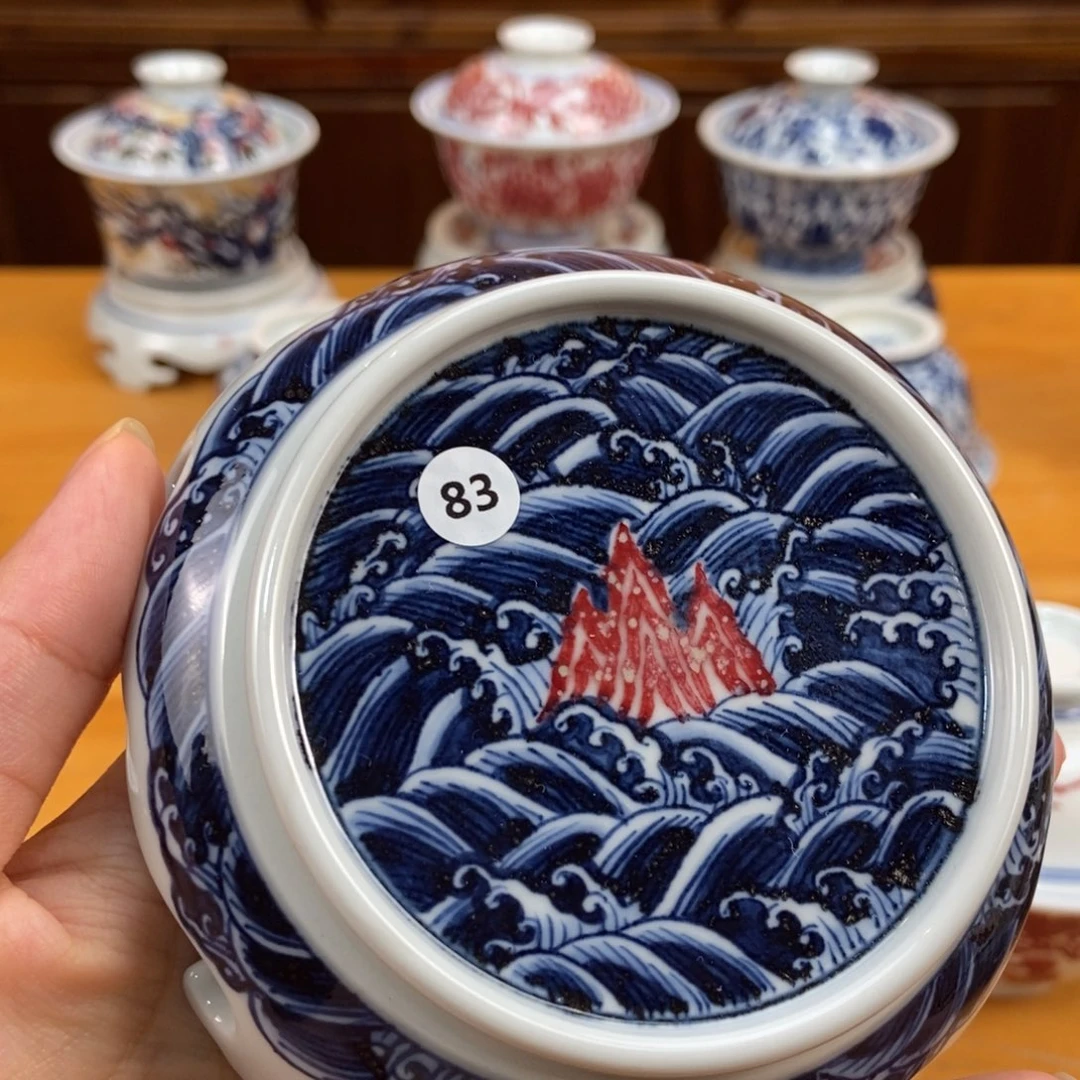 手绘现代茶具非古董