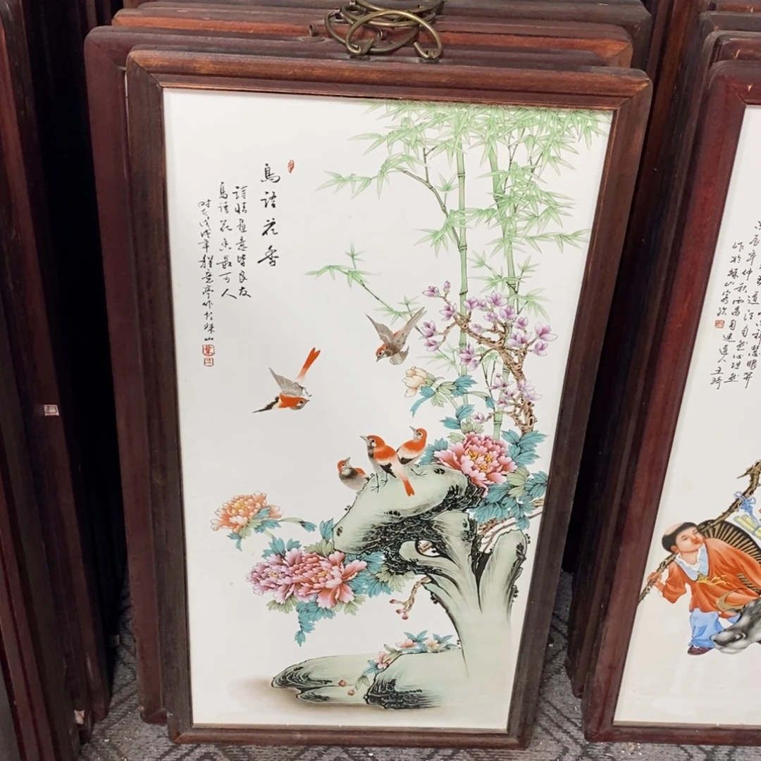 瓷片86*46*1景德镇瓷板画柴窑烧制