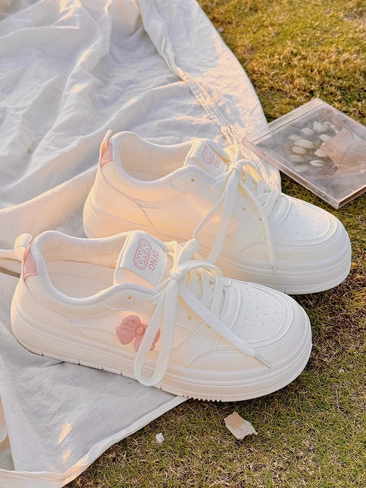 小白鞋女款2025新款夏季透气网面百搭配裙子厚底帆布鞋软底不累脚