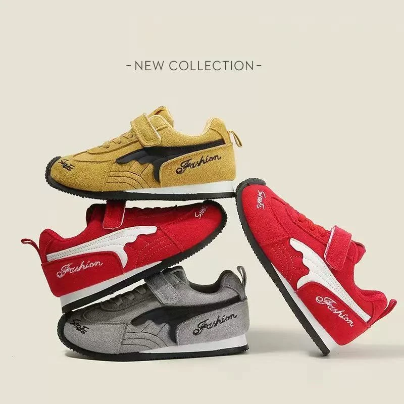 儿童阿甘鞋春秋男童运动鞋轻便女童休闲板鞋软底宝宝德训鞋单