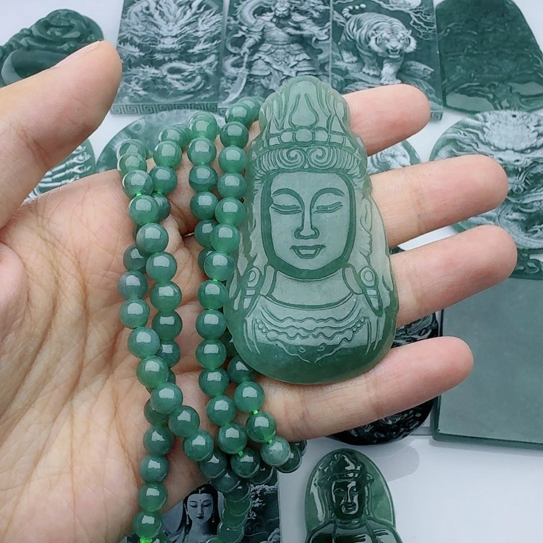 翡翠未镶嵌颈饰多样性发货天然A货翡翠