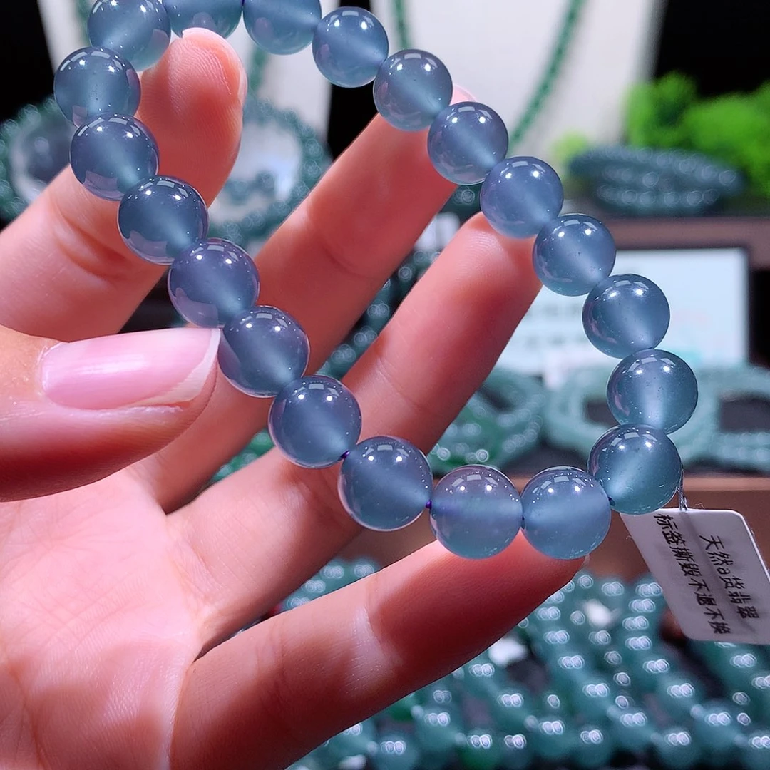 腾***马翡翠未镶嵌手链天然a货翡翠手串10