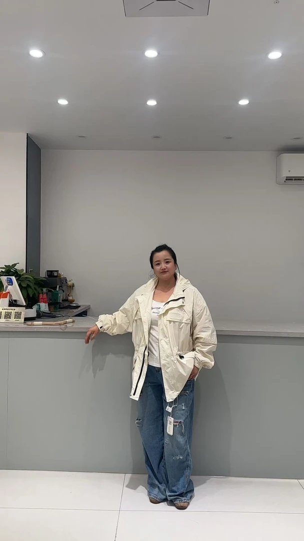 透气春秋朋克风中长款夏季短外套拼接宽松抽绳短款