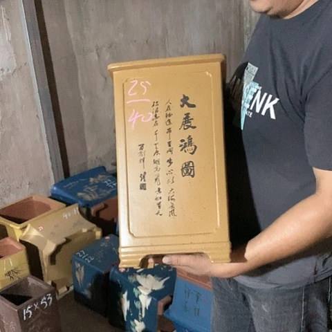 紫砂花盆手工制作
