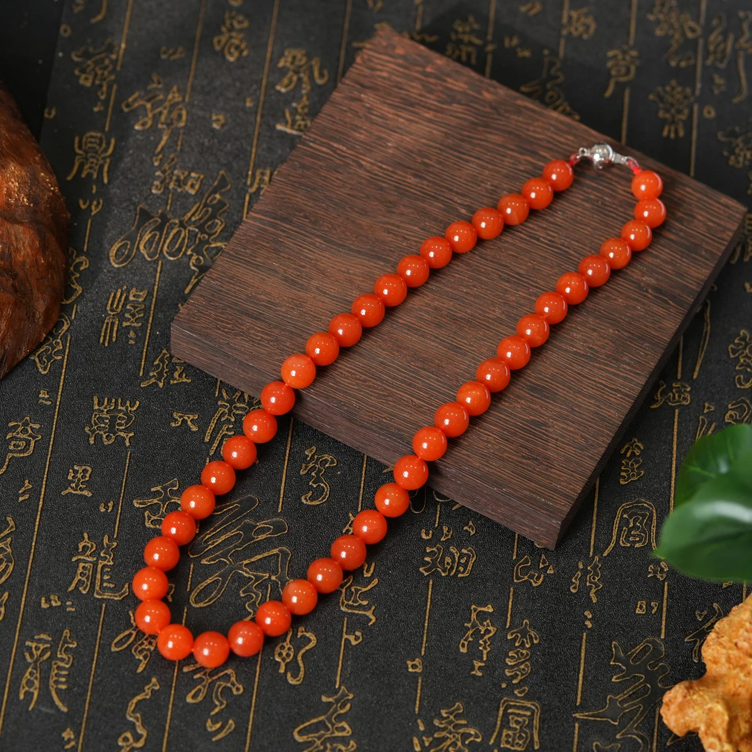 【甜宠年货节】冰料原矿天然保山河湾冰红11mm项链