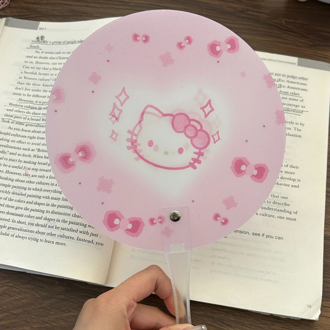 【咕噜】凯蒂猫光栅扇子创意扇便携夏季手持库洛米小扇子卡通可爱