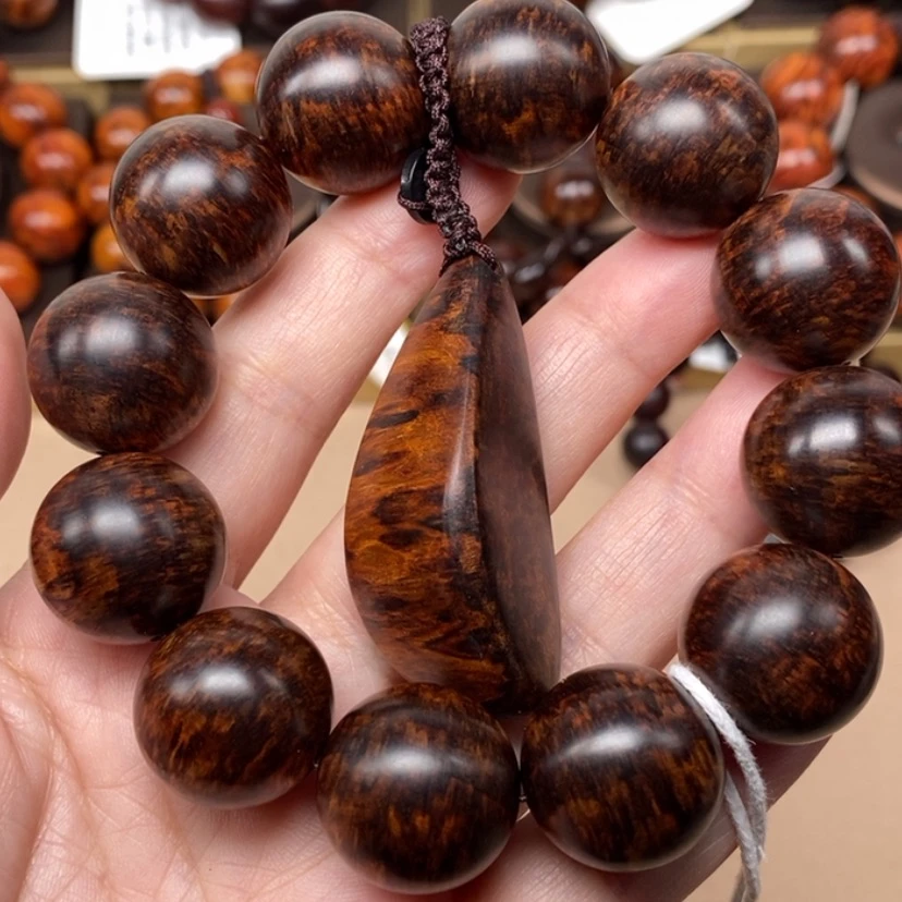 【闪购商品】黄花梨/降香黄檀手串/手链铭海南黄花梨2.0顶芝麻瘤