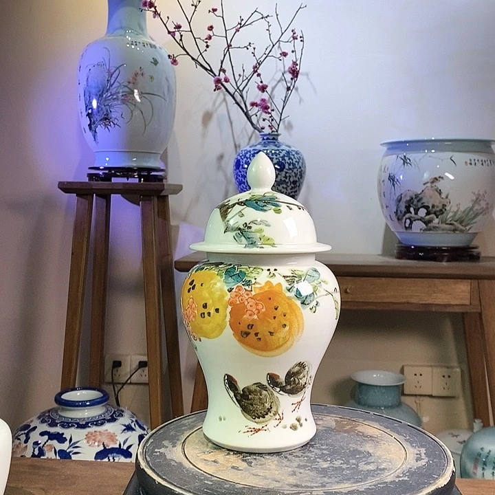 【闪购商品】景德镇陶瓷家用摆件莲*儿