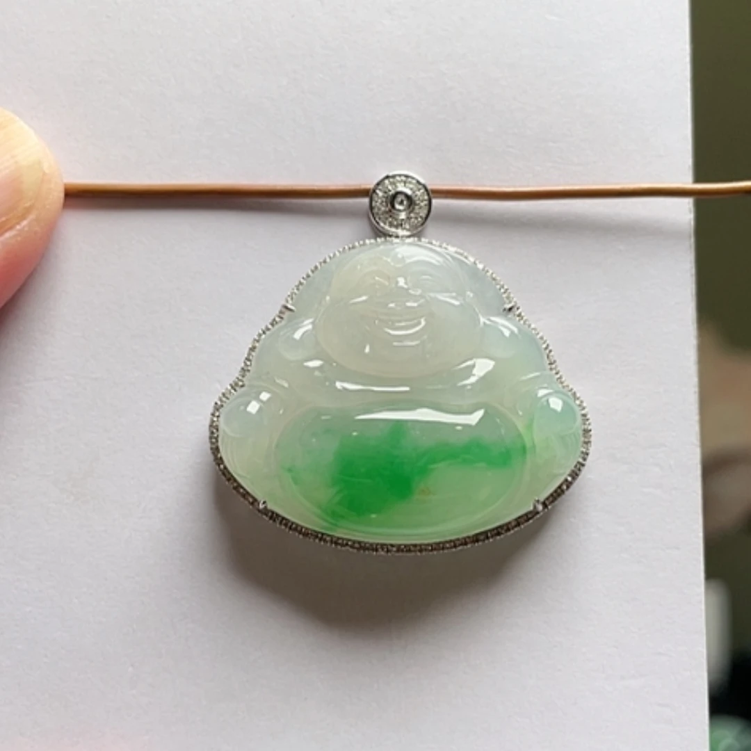 【闪购商品】吊坠(不含链)18K金镶嵌翡翠